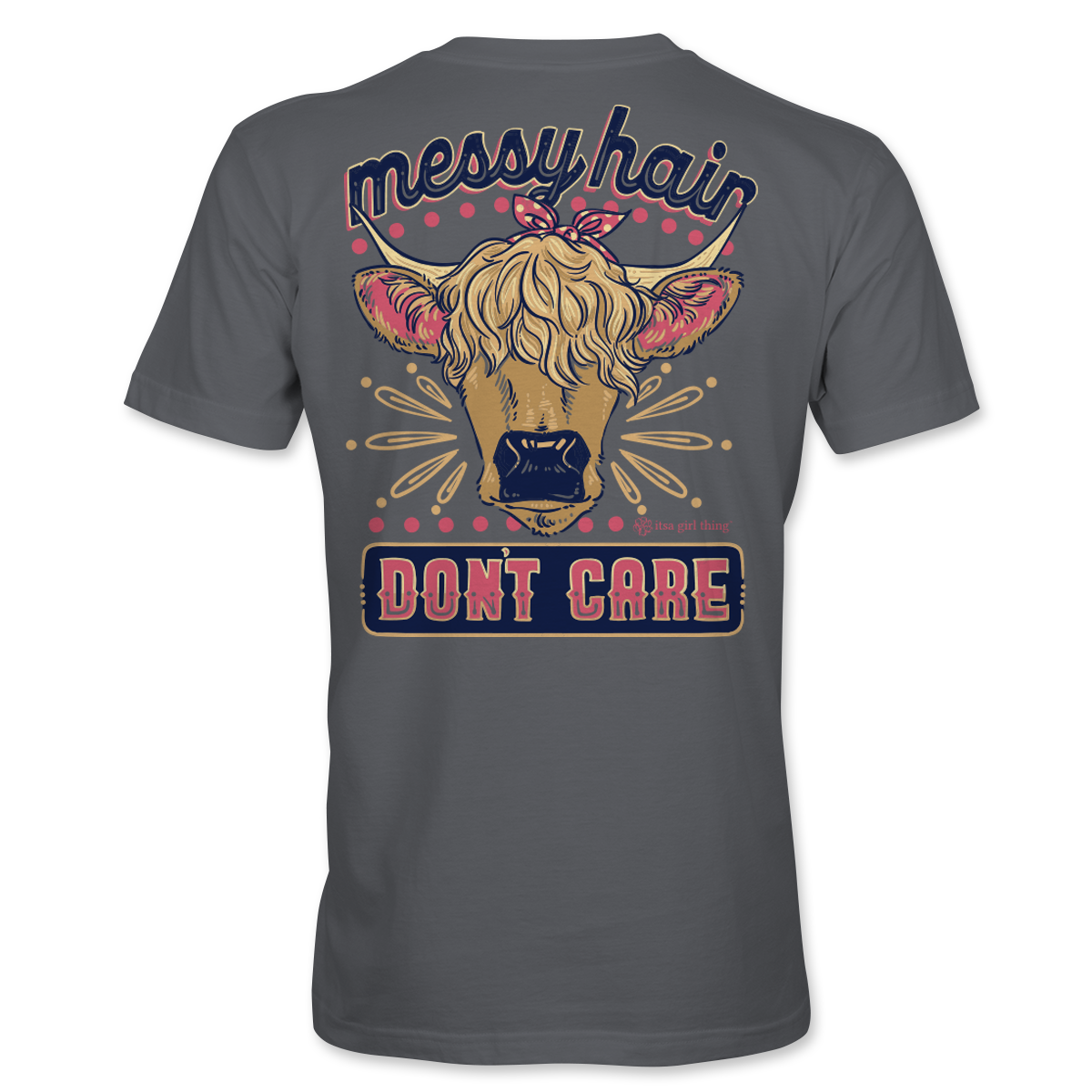 Messy Hair- Highland Cow T-Shirt