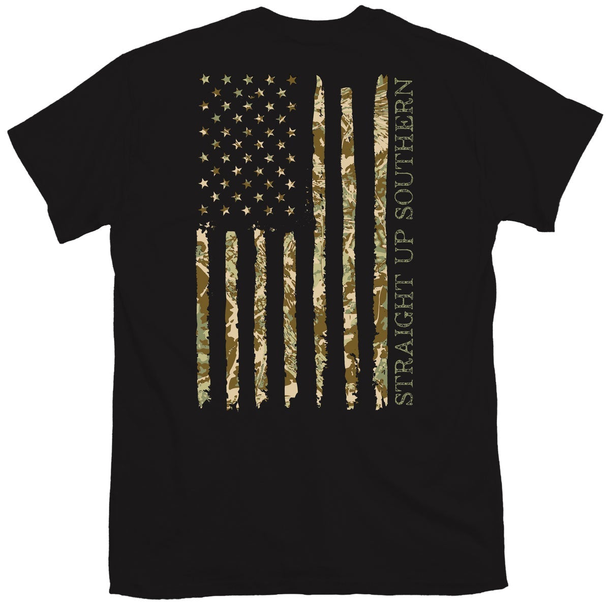 Tundra American Flag Camo T-Shirt - Patriotic USA Print, Heavyweight Cotton, Unisex Tee